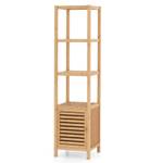 Badezimmer-Bodenschrank NM0362ZMDE Braun - Holzwerkstoff - 33 x 140 x 34 cm