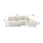 Ecksofa Eckcouch Bonari L Form Couch Beige - Ecke davorstehend rechts