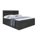 Boxspringbett CELESTIA Schwarz - Breite: 140 cm - H3