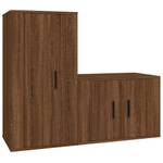 TV-Schrank 2er Set D818 Eiche Schwarzbraun Dekor