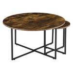 Set de 2 tables basses Härjedalen Marron - Métal - 80 x 45 x 80 cm