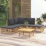 Garten-Lounge-Set 3028492-10 (6-teilig) Braun - Dunkelgrau - Grau