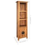 Freistehender Hochschrank Braun - Massivholz - Holzart/Dekor - 48 x 170 x 48 cm