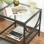 Table d'appoint JANKIN END TABLE Noir - Verre - 45 x 45 x 45 cm