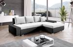 Ecksofa TEDY Schwarz - Silber / Grau - Silbergrau