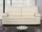 Ensemble canapé MIMAS Lot de 2 Blanc - Cuir véritable - 89 x 97 x 210 cm