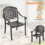 Chaises de jardin NP11299CP-2 Marron - Métal - 62 x 90 x 66 cm