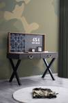 Off Road Schreibtisch mit Tafel Schwarz - Holzwerkstoff - 120 x 127 x 62 cm