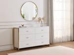 Commode basse OMBRELIA Blanc - Bois manufacturé - 40 x 82 x 140 cm