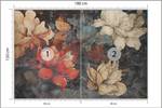 Papier Peint FLEURS Béton Style Vintage 180 x 120 x 120 cm