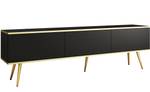 TV-Lowboard ORIS Schwarz - Gold