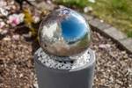 Led Gartenbrunnen FoBoule Grau - Kunststoff - 30 x 75 x 30 cm