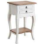 Table de chevet en acajou blanc Bois massif - 40 x 68 x 32 cm