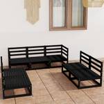 Garten-Lounge-Set 3009899-1 (7-teilig) Schwarz - Massivholz - Holzart/Dekor - 70 x 67 x 70 cm