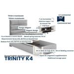 BOXSPRINGBETT mit Bettkasten Trinity K4 Hellblau - Tiefe: 100 cm