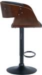 Tabouret de bar Portmore Lot de 2 Noir - Marron - Cuir synthétique - 52 x 87 x 52 cm