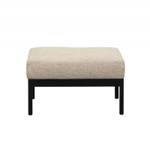 Salon de jardin 4 places avec pouf alu Beige - Métal - Profondeur : 83 cm