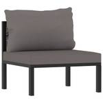 Mittelsofa 49398 Grau - Metall - Polyrattan - 64 x 64 x 68 cm