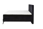 Lit boxspring SINDAR avec topper confort Noir - Largeur : 182 cm - Noir