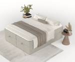 Boxspringbett Freja Beige - Grau - 160 x 62 x 201 cm - H3