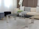 Couchtisch New Greece serie Luxury Grau - Glas - 130 x 40 x 70 cm