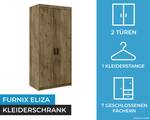 FURNIX Kleiderschrank Eliza 2D Lefkas Eiche Dunkel Dekor - Eiche Hell Dekor