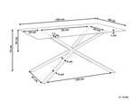 Esszimmertisch CORA Silber - Glas - 90 x 75 x 160 cm