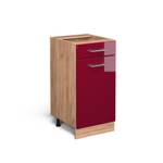 Unterschrank R-Line Hochglanz Bordeaux - Breite: 40 cm