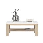 Table Basse Plateau laqué Blanc ALEXIANE Marron - Bois manufacturé - 110 x 45 x 60 cm