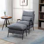 Relaxsessel mit Hocker 839-505V00LG Hellgrau