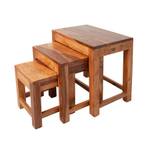 Beistelltisch MONSOON 3er Set Braun - Massivholz - Holzart/Dekor - 45 x 45 x 30 cm