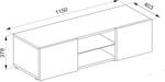 TV-Lowboard Jusa Cremeweiß - Weiß - Breite: 115 cm