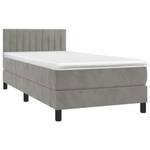 Boxspringbett 3017268-13 Hellgrau - 90 x 193 cm