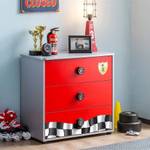 Commode Racecup Rouge - Bois manufacturé - 76 x 74 x 42 cm