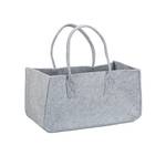 4 x Kaminholztasche aus Filz grau Grau