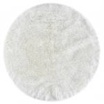 Tapis shaggy ROULDA ⌀80 blanc Blanc