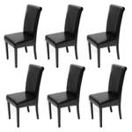 Chaise capitonnée  Lecce II (lot de 6) Noir