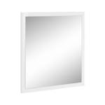 Miroir Rino blanc brillant Blanc - Bois manufacturé - 60 x 60 x 2 cm