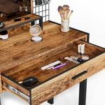 Schminktisch „Fyrk Design“ mit LED Braun - Holz teilmassiv - 80 x 135 x 40 cm