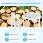 Kindertisch-Set HY10125 Weiß - Holzwerkstoff - Massivholz - 40 x 58 x 60 cm