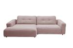 Ecksofa MIKA Pink - Ecke davorstehend links - Longchair davorstehend links