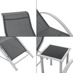 Lot de 3 meubles de jardin Binetto Noir - Métal - 59 x 66 x 169 cm