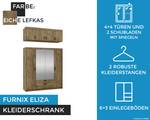 FURNIX Schrank Eliza 4D Lefkas Eiche Dunkel Dekor - Eiche Dekor - Eiche Hell - Eiche Hell Dekor