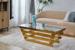 Couchtisch Cindor Gold - Metall - 130 x 45 x 70 cm