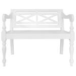 Banc 296120 Blanc - Bois massif - Bois/Imitation - 98 x 82 x 50 cm