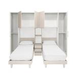 Schlafzimmer komplett mit Kleiderschrank Weiß - Holz teilmassiv - 313 x 247 x 212 cm