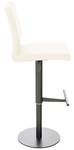 Tabouret de bar Cadiz Lot de 2 Blanc crème - Noir