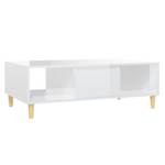 Couchtisch DE992 Weiß - Massivholz - 60 x 35 x 104 cm