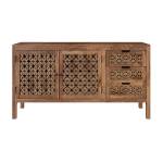 Buffet Jaya Marron - Bois massif - 148 x 80 x 40 cm