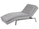 Chaiselongue LOIRET Grau - Hellgrau - Silber